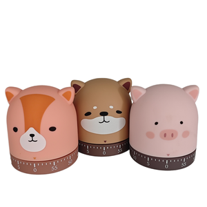 Dễ thương động vật Hẹn Giờ Cơ khí nhựa Lợn Chó Mèo cáo cho sinh viên nhà bếp sử dụng tự kỷ luật nhắc nhở cho việc học nấu ăn - Product Image 5