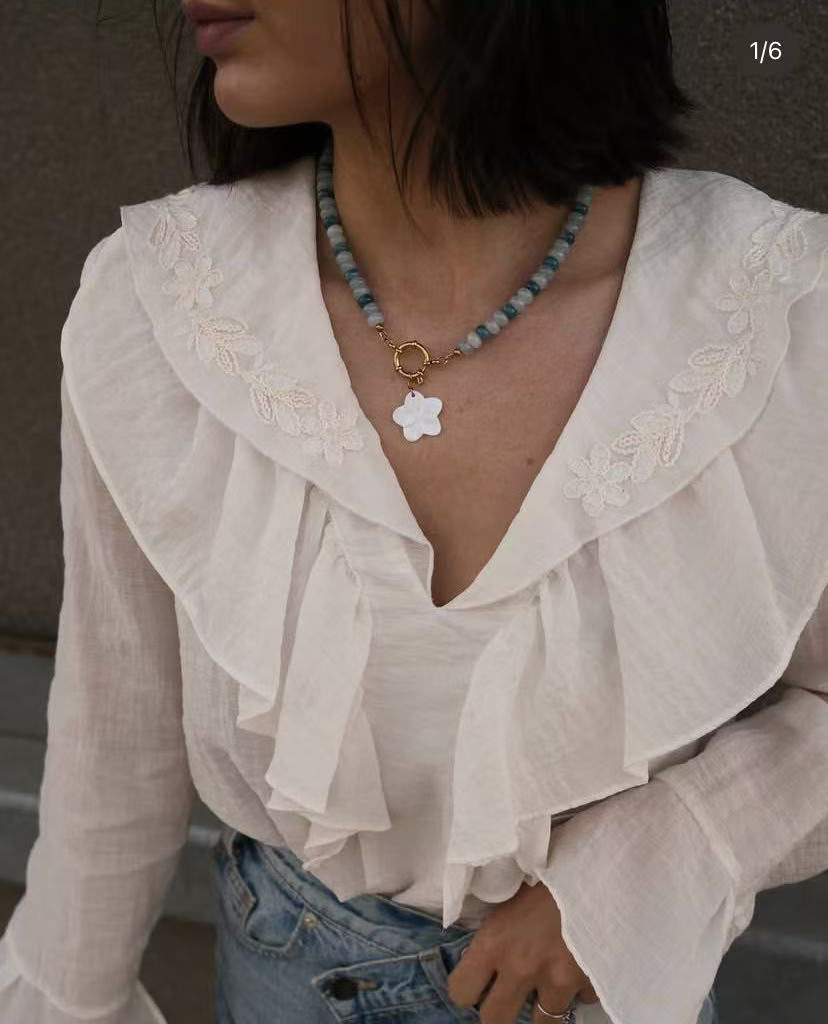 43cm misty smoke-colored necklace
