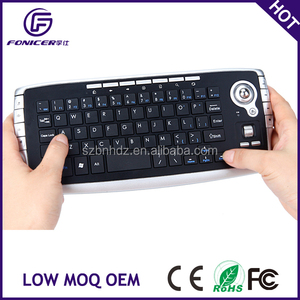 Mini teclado trackball sem fio de qualidade estável com <span class=keywords><strong>mouse</strong></span> integrado para smart tv