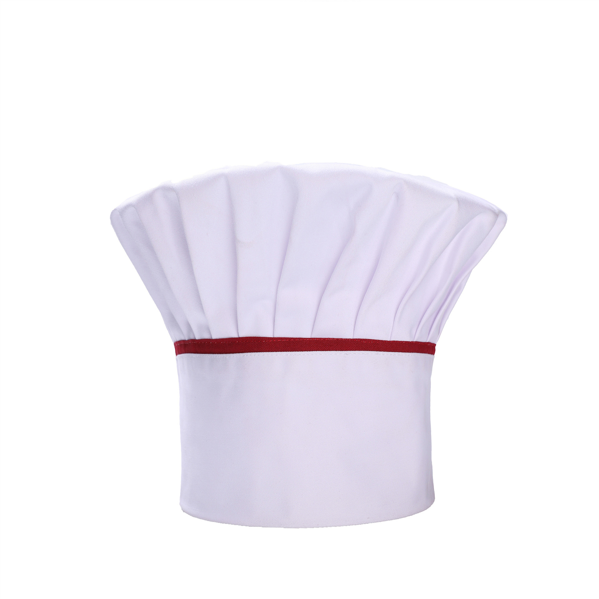 Chapeau haut rond bordé rouge blanc
