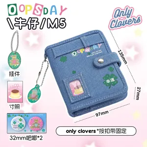 Portable Cute Clover Denim M5 <strong>Notebook</strong> Retro Planner Yearly Daily Weekly Agenda Book Journal Book School Stationery - Product Image 6
