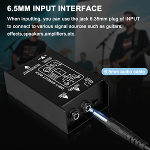 DB-1 Single Channel <strong>Audio</strong> Converter Low Noise Passive <strong>Audio</strong> DI Box for Guitar Bass DI Injection <strong>Audio</strong> Processor - Product Image 3