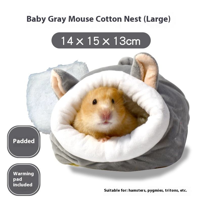 Nid de bébé gris souris grand