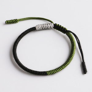 手工编织七彩拉绳手链多色编织配套绳三色拼接手链 - Product Image 6