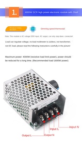 2000/4000W High-Power <strong>SCR</strong> Electronic Speed Regulator Module 220V AC Motor Dimming <strong>Temperature</strong> Regulation Electronic Components - Product Image 5