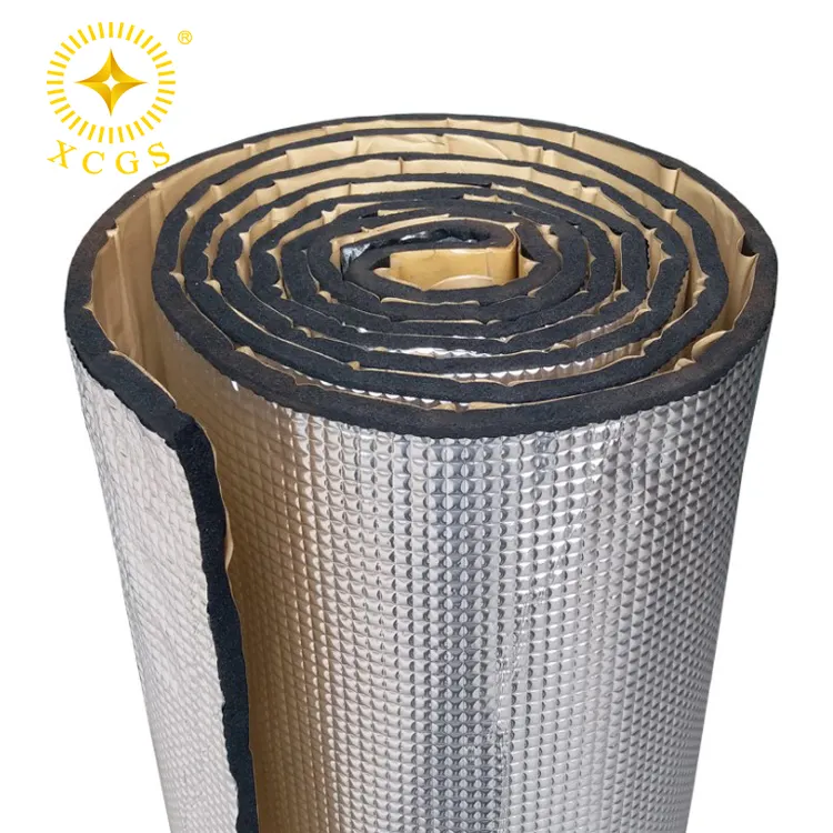 Material de aislamiento térmico reflectante, papel de aluminio, espuma EPE, aislamiento térmico autoadhesivo para techo