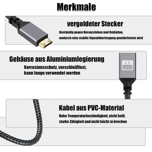 Mini chaqueta de PVC de alta definición, adaptador HDMI macho a hembra, Resolución 4K, Cable de conexión coaxial HD para Monitor de cámara HDTV