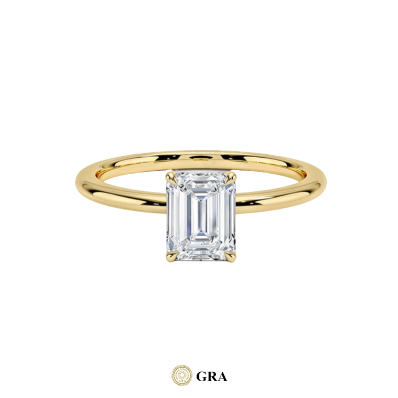 1ct emerald moissanite+GRA certificate