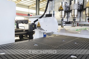 Enrutador CNC de madera de cuatro procesos multifunción de 3 ejes, hoja de sierra de husillo múltiple 1530, enrutador Cnc de cabezales múltiples - Product Image 5