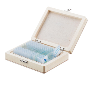 Fijo 25PCs Mixed Basic Anatomy Glass Slides Preparado Histology Microscopio Slides Set para Doctor