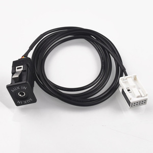 12PIN Aux ses kablosu soketi arabirim adaptörü kablosu için Peugeot 307 308 <span class=keywords><strong>408</strong></span> 407 507 Citroen için RD4 C2 C4 C5