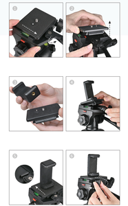 Big Photography 3 Way Tripod Ball Head 360 with Quick Release Plate, <strong>1</strong>/<strong>4</strong>&quot; or 3/8&quot; <strong>Mount</strong>, Tripod Head for DSLR Camera, Camcorder - Product Image 6