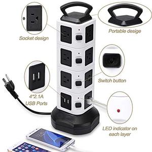 Best Selling 11 Way <strong>2</strong> USB Ports Electrical Plug <strong>Socket</strong> <strong>Multi</strong> Plug <strong>Socket</strong> Universal Plug <strong>Socket</strong> - Product Image 3