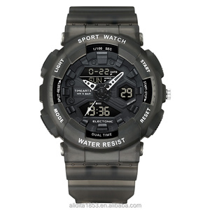 TIMEARTX LED dijital elektronik su geçirmez izle iş moda erkek spor saat saydam kauçuk kayış çalar saat izle - Product Image 6