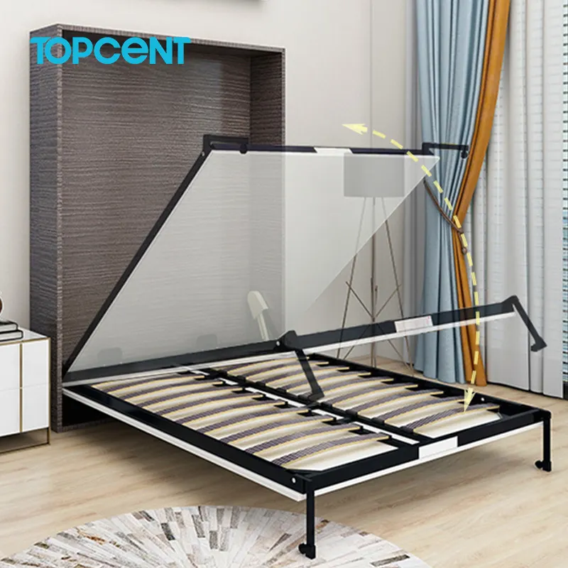 TOPCENT Mobili Camere Da Letto Sollevatore Murphy Pieghevole A Muro Nascosta Letto Verticsl da parete meccanismo letto