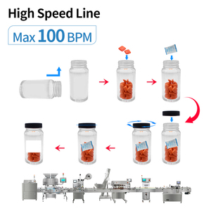 Línea de envasado de tabletas de cápsula automática de 16 carriles de alta velocidad, línea de máquina embotelladora de conteo de tabletas de canal, - Product Image 1