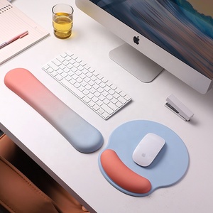 Rundform Büro-Computer ergonomischer Speicher-Schaum-Set Komfort 3D-Handgelenk-Silica-Gel-Mauspads - Product Image 2