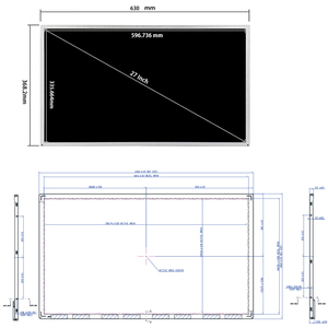 หน้าจอแสดงผล LCD ขนาด2560x1440 TFT คุณภาพระดับทางการแพทย์แผงวิชวลไลเซชัน LCD โมดูล27นิ้ว TFT LCD - Product Image 2