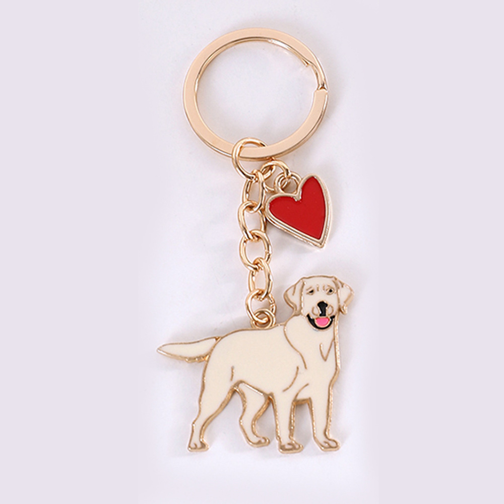New golden retriever yellow red hearts
