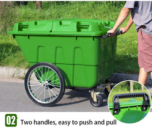 适用于住宅区户外卫生用手推车400L大型垃圾桶收集垃圾 - Product Image 3