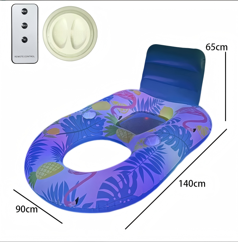 chaise longue Flamingo bleue version éclairée