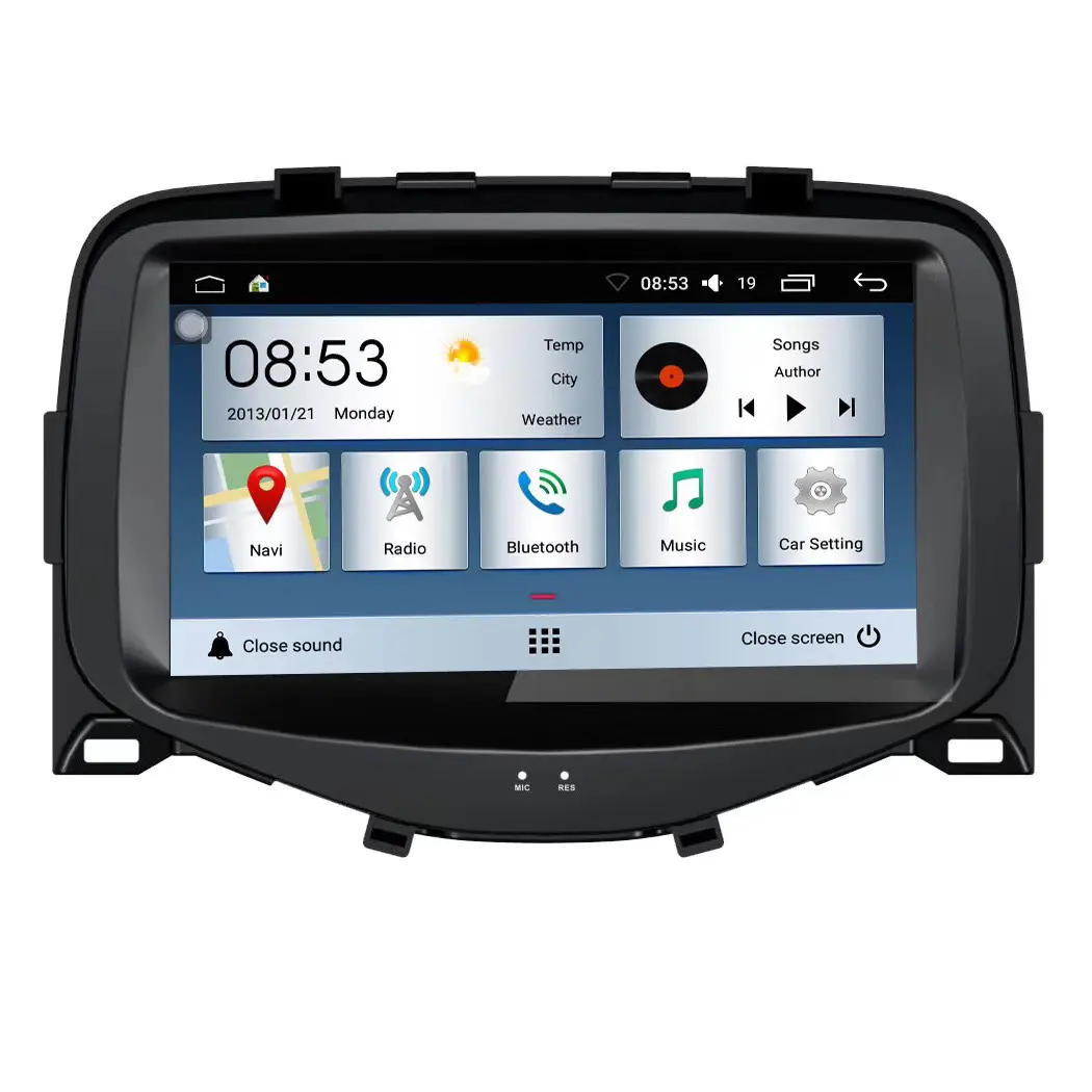 الروبوت مشغل أسطوانات للسيارة لاعب لبيجو 107 لتويوتا أيغو لسيتروين C1 2005-2014 ستيريو راديو GPS Headunits سيارة مشغل وسائط متعددة