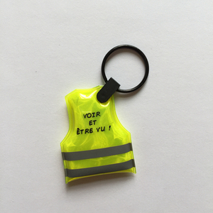 批发安全钥匙链反光PVC钥匙扣 - Product Image 4