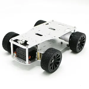 Coche inteli gente Ackerman Auto mit 12V Encoder Motor Vorderrad lenkmotor Doppel motorantrieb für Arduino Robot Education - Product Image 1
