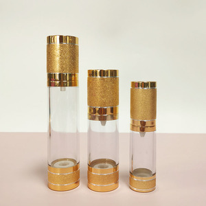 環境に優しい再利用15ml30ml50mlローションエアレスポンプボトルホワイトゴールドシルバーエマルジョンアイクリーム真空ボトル化粧品ボトル