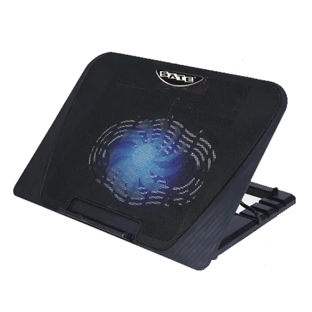 SATE A-CP20) Tidak Ada MOQ Laptop Cooler Silent LED Fan/USB Laptop Cooling Pad/Adjustable Gaming Notebook Cooler untuk 17 Inch Laptop