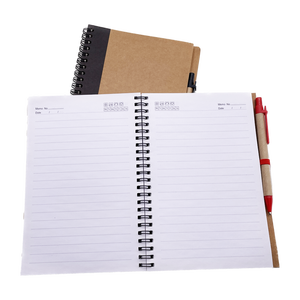 Spiral <strong>Notebook</strong> Kraft Cardboard Cover A5 With Pen Mini <strong>Notebook</strong> With Pen A7 Custom <strong>Notebook</strong> With Pen - Product Image 4