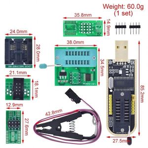 Series EEPROM <strong>Flash</strong> BIOS <strong>USB</strong> <strong>Programmer</strong> Module + SOIC8 SOP8 Test Clip + 1.8V adapter + SOIC8 adapter DIY KIT