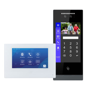 Sistema de construcción WiFi con control de aplicación de teléfono inteligente Imagen HD inalámbrico Monitor interior de 7 pulgadas Pantalla táctil Intercomunicador de 2 vías