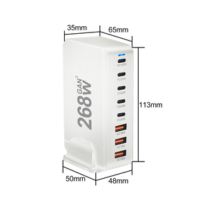 268W GaN Charger 8 <strong>in</strong> <strong>1</strong> USB C Desktop Family Phone Charging Station for Multiple Devices Charging Ports with EU/US/<strong>AU</strong> Plug/UK - Product Image 6
