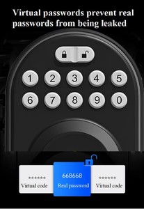 TYSH akıllı yükseltme otomatik kapı kilidi anahtarsız giriş Tuya App kontrolü ile Bluetooth arka Panel sürgü akıllı kilit - Product Image 3