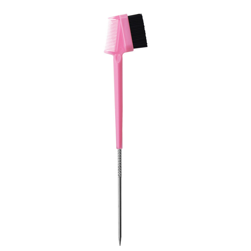Steel needle eyebrow brush pink