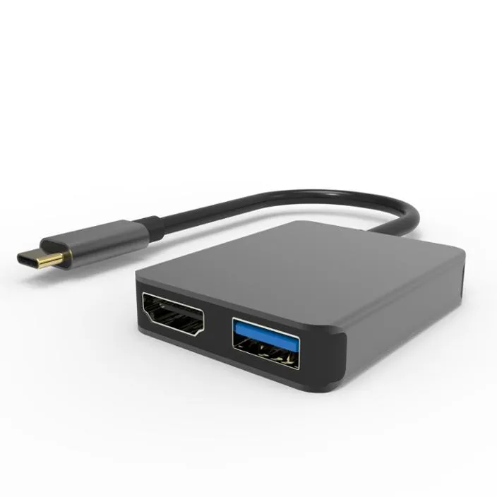 Typ-C-Stecker auf HDMI USB 3.0 Buchse Adapter Konverter USB 3.0