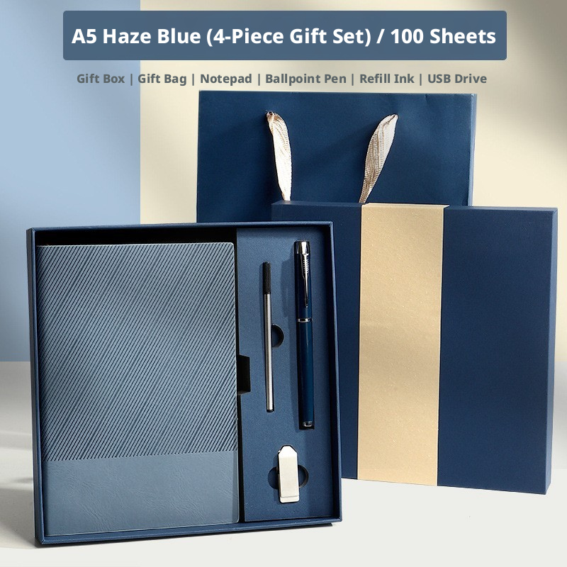 Haze Blue + Signature Pen + USB Drive + Gift Box
