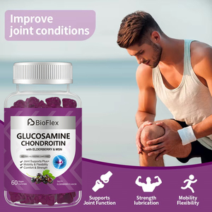 Marque privée OEM Chlorhydrate de glucosamine sulfate de chondroïtine sodique gommes MSM suppléments antioxydants avec sureau et MSN - Product Image 2