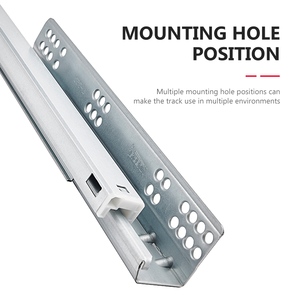 3 Fold <strong>Push</strong> to <strong>Open</strong> Hidden Telescopic <strong>Rails</strong> Soft Close Undermount Concealed Drawer <strong>Slide</strong> for Furniture - Product Image 5