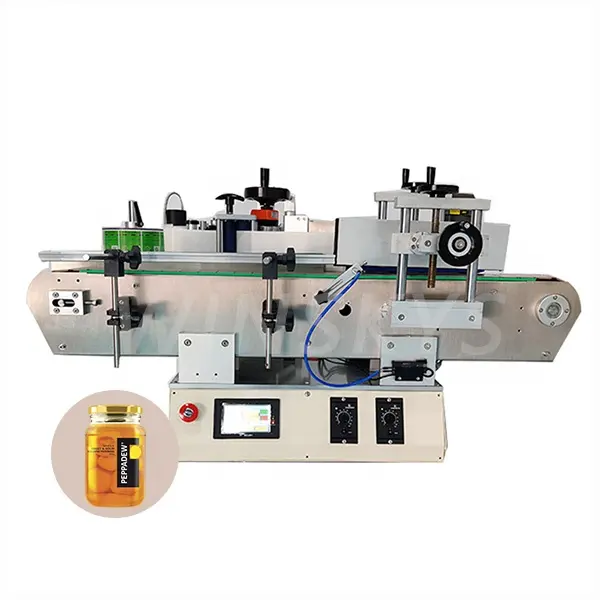 Máquina automática de embotellado y etiquetado de latas de metal de vidrio de cerveza redonda para alimentos y bebidas