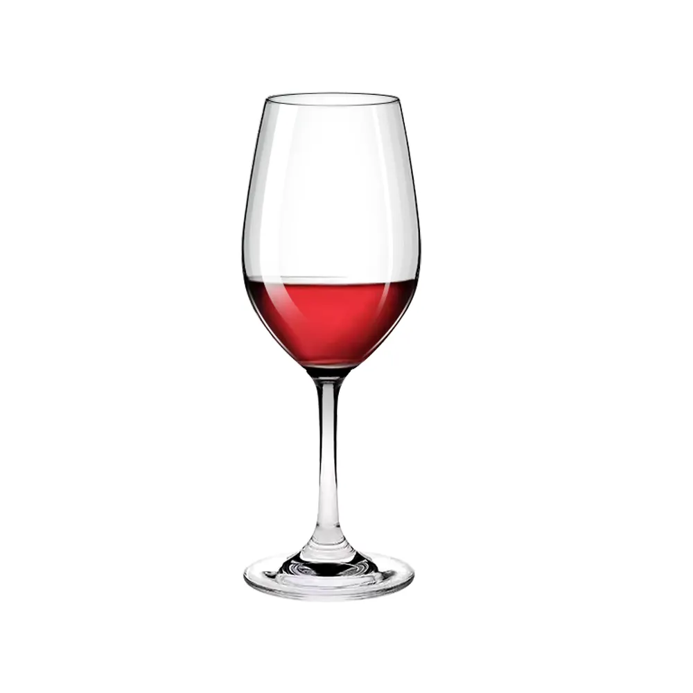 Stone Island Free Sample Customized Logo Lead Free Crystal Red White Wine Glasses with Long Stem as Gift