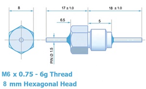 M6 điện áp cao EMI Nguồn cấp dữ liệu thông qua tụ lọc Bolt-in loại nhựa kín Lọc 250V 5000pf - Product Image 2