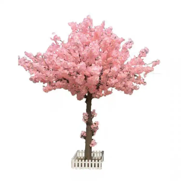 Albero di plastica artificiale rosa del fiore di ciliegio della decorazione di cerimonia nuziale di vendite dirette della fabbrica