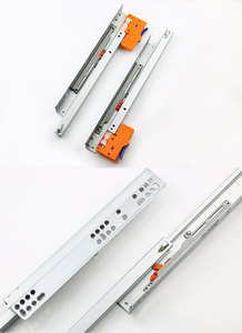 Two-Section Side-Mounted Damping <strong>Slide</strong> Cabinet <strong>Drawer</strong> Hidden Track with <strong>Guide</strong> <strong>Rail</strong> for Kitchen Hall or Bathroom Use - Product Image 6