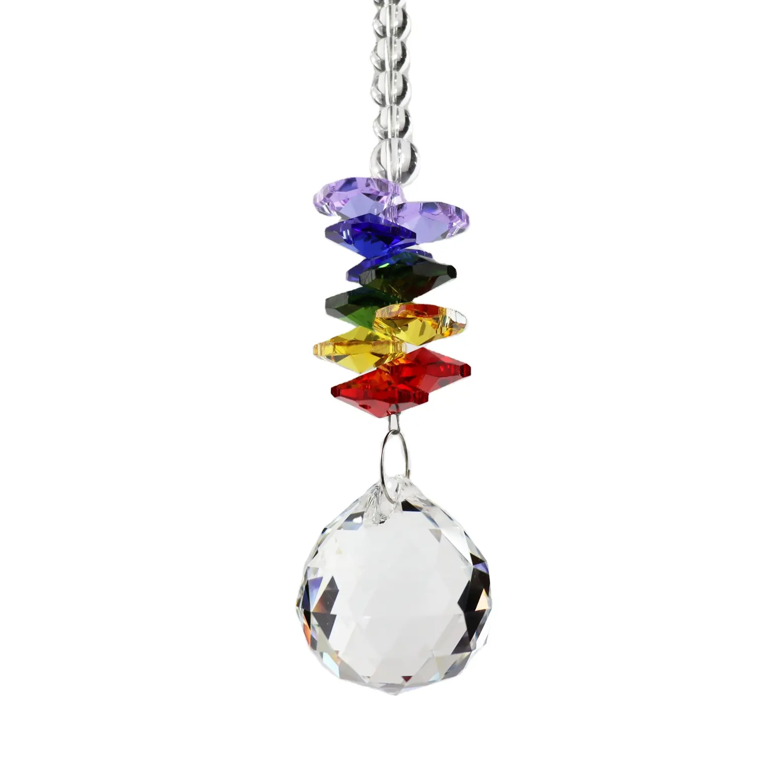 30mm Rainbow Suncatcher Home Decor Crystal Prismas bola Colgantes para decoración de jardín