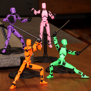 3D酷机器人动画动作人物感官聚氯乙烯坐立不安儿童玩具多关节可移动男孩礼物