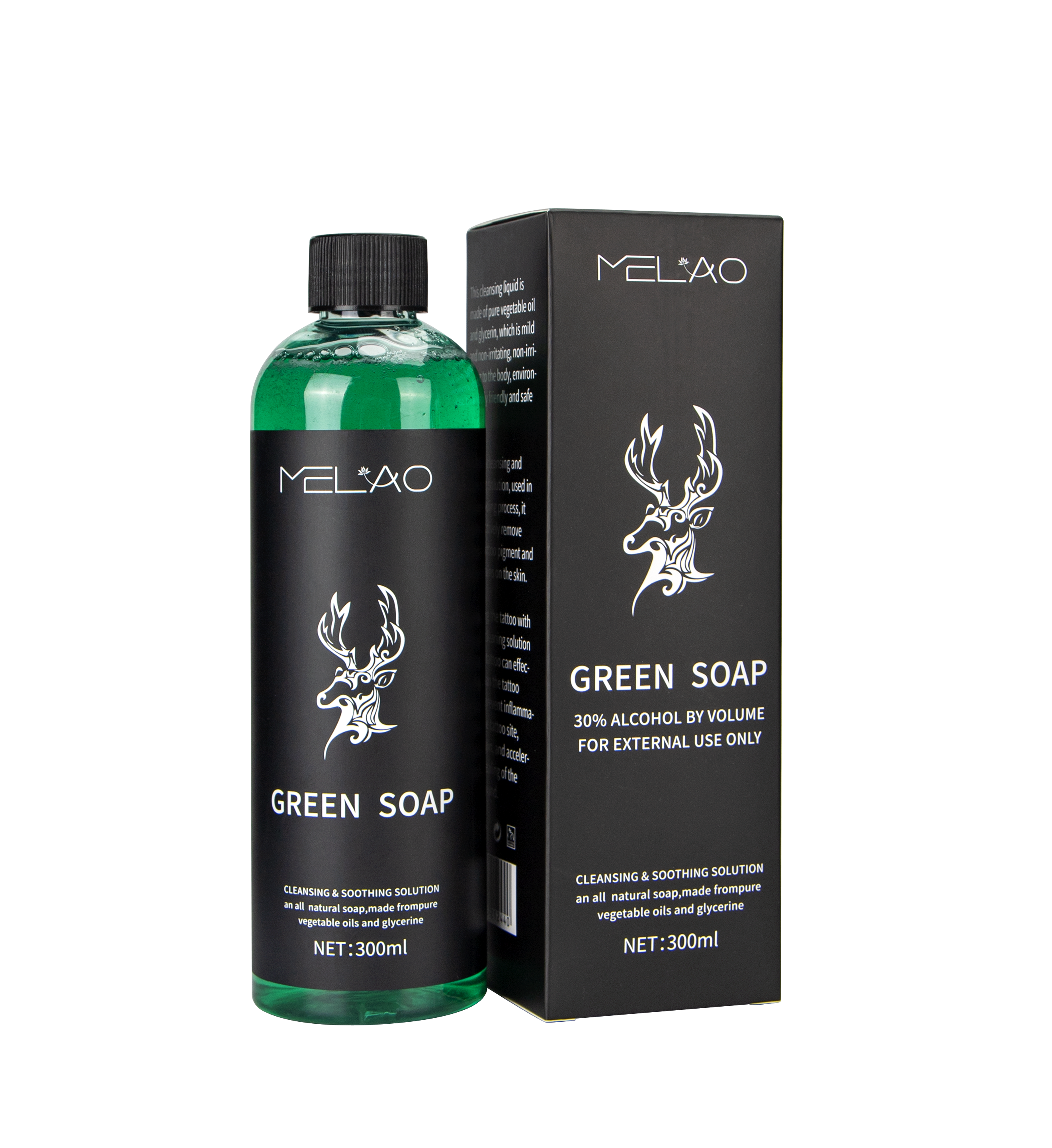 Savon vert nettoyant pour tatouage 300 ml