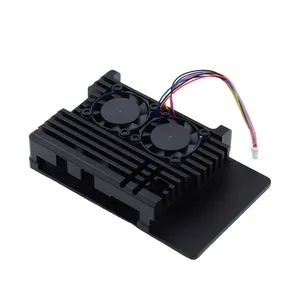 Raspberry Pi Case Carcasa de aleación de aluminio Caja protectora de refrigeración con 2 ventiladores PWM para Raspberry Pi 5 - Product Image 5