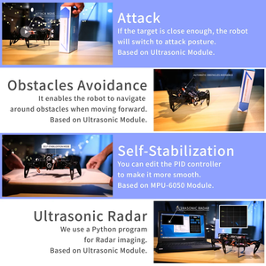 Hexapod Spider Roboter-Kit für Arduino mit Android APP und Python GUI, Spider Walking Crawling Roboter, STEAM Robotics Kit